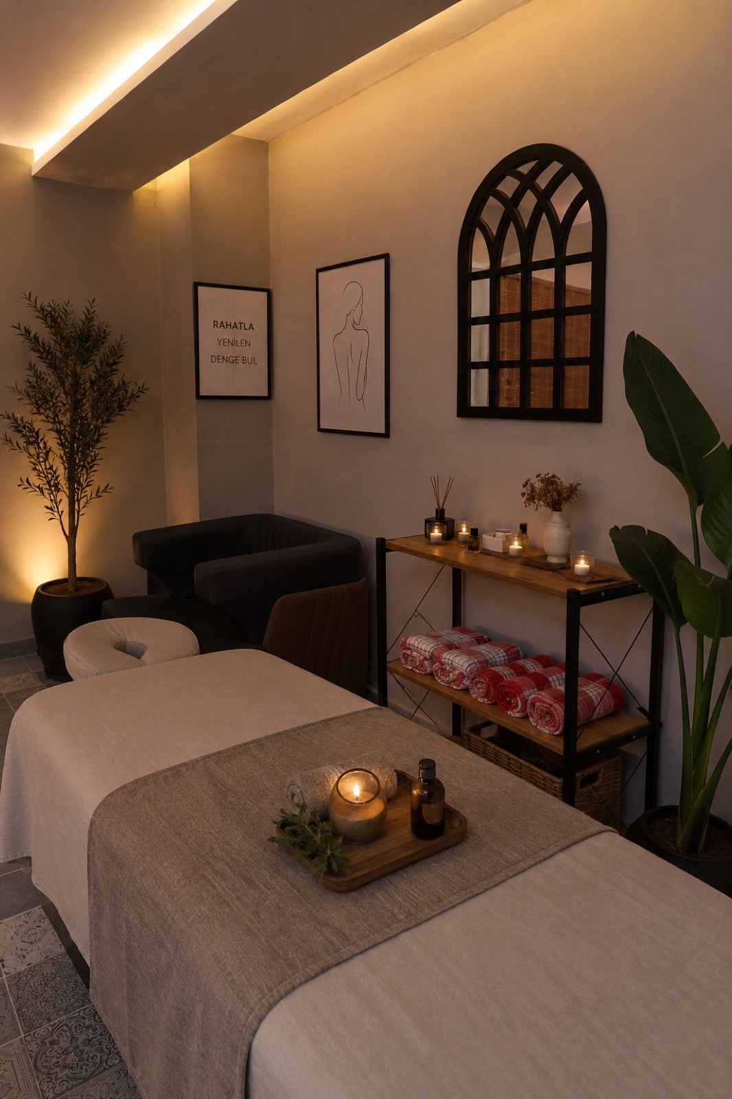 Spa & masaj odası — dingin atmosfer